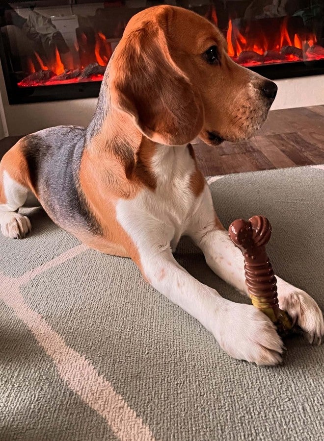 Nylabone Groove Bone Power Chew Toy for Dogs, Dental Dog Toys for Aggressive Chewers, Dog Chew Bone, Long Lasting Philly Cheesesteak, For Medium Dogs - Up to 35 lbs, 1 Count - Image 2